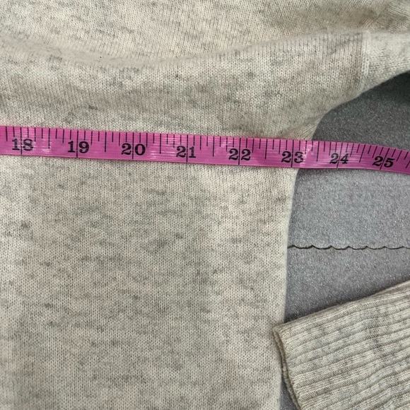 [S]Vince Women's Cream Open Front Cardigan Ribbed Trim Shawl Neck 100 Cashmere - Picture 6 of 8